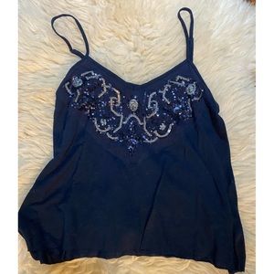 Hollister - Navy Sequin Top